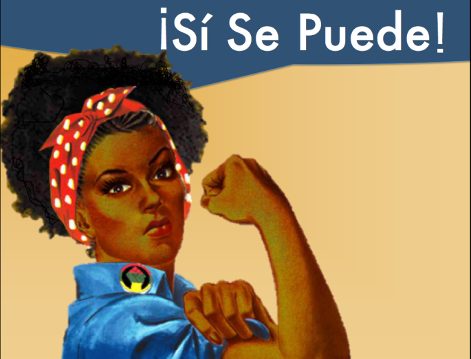 si se puede afro chicana rosie